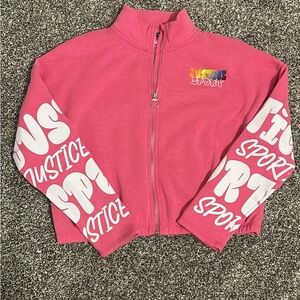 Justice Vibrant Pink Zip-Up Jacket